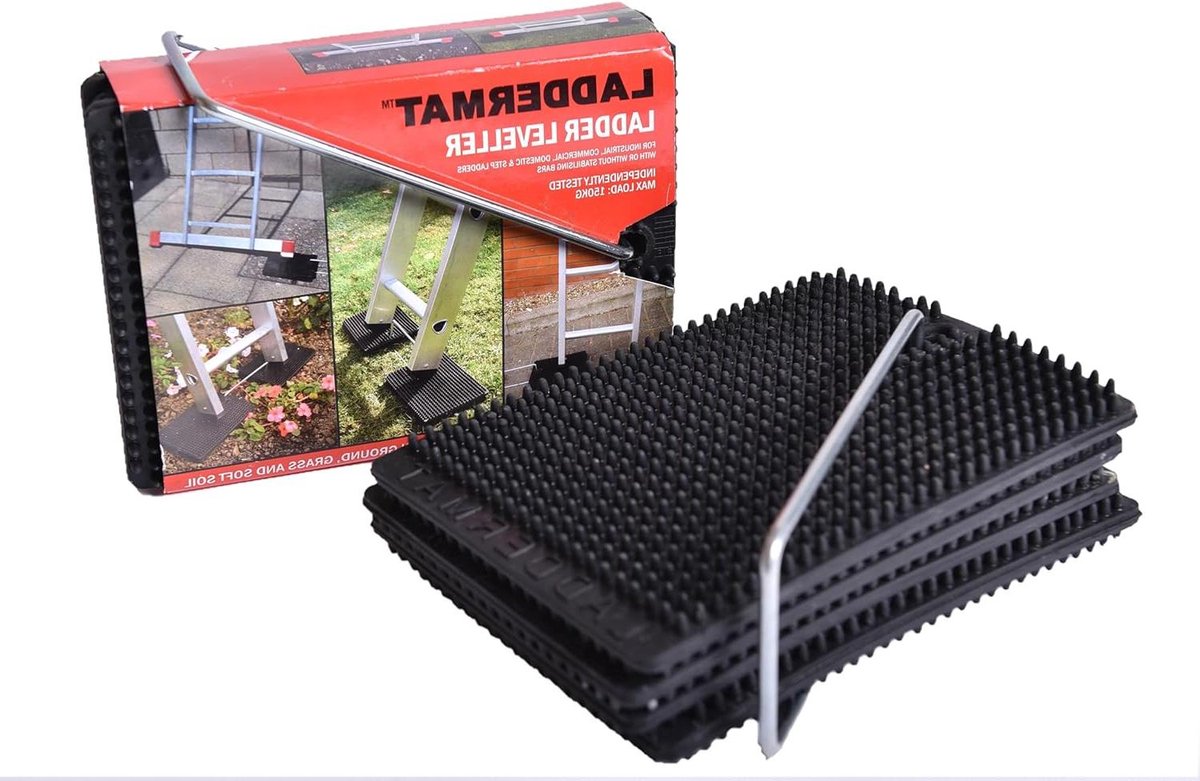 Ladder Leveller Laddermat - Stabiele Ondersteuning op Gras - Anti-Slip Design - Geschikt voor Oneven Ondergronden - Duurzaam en Veilig voor Tuinwerkzaamheden - Klussen Ladder Feet