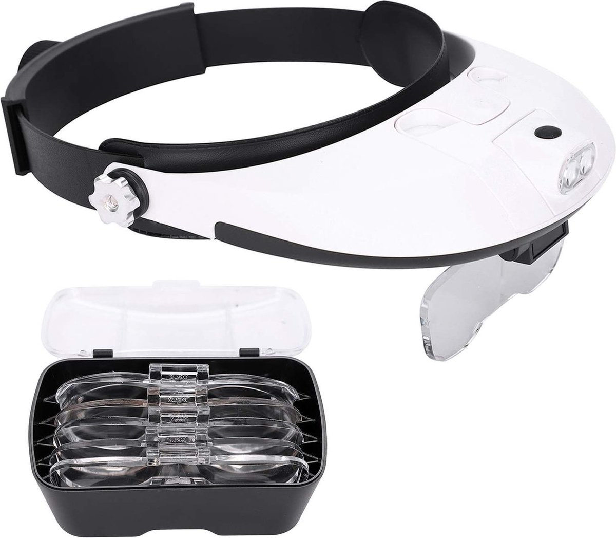 LED Reading Magnifier 4 Acrylic Lenses Vision Aid 1.5x 2.5x 3.5x Magnifying Glasses Vergrootglas met Verlichting