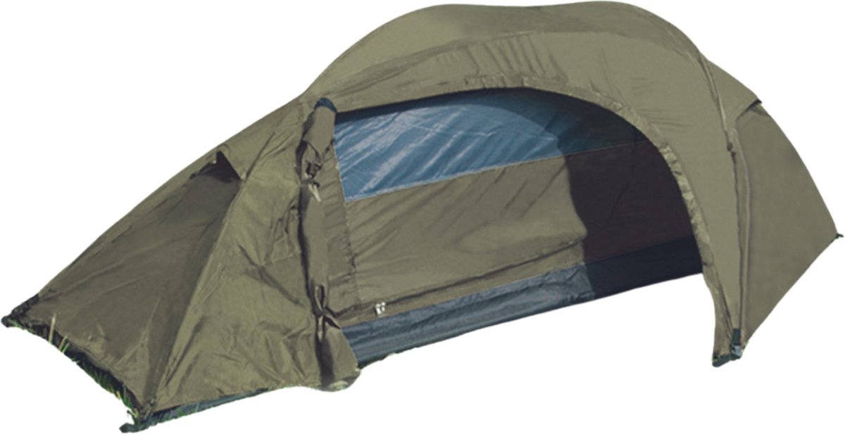 Mil-Tec Recom tent 1-persoons, olijfgroen, met grondzeil