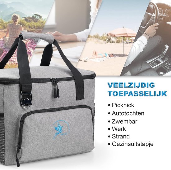 Koeltas 4L Lunch Bag met Koelelementen - Vier Lagen - Veelzijdige Lunchtas - Kleur Blokken koelbox van KOEL — afbeelding 4
