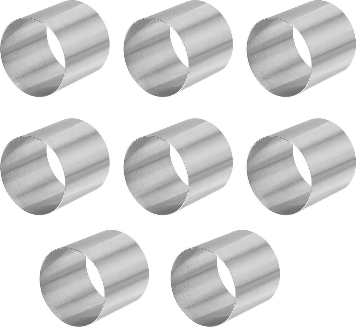 8-stuks taartringen roestvrij staal mousse ring anti-aanbak taartvorm Housoutil Cake ring