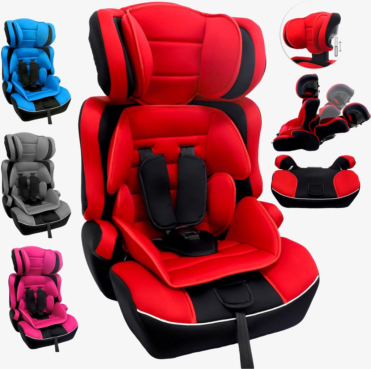 AREBOS Autostoeltje Autozitje Autokinderstoeltje 9-36kg Groep 1+2+3 Autostoeltje