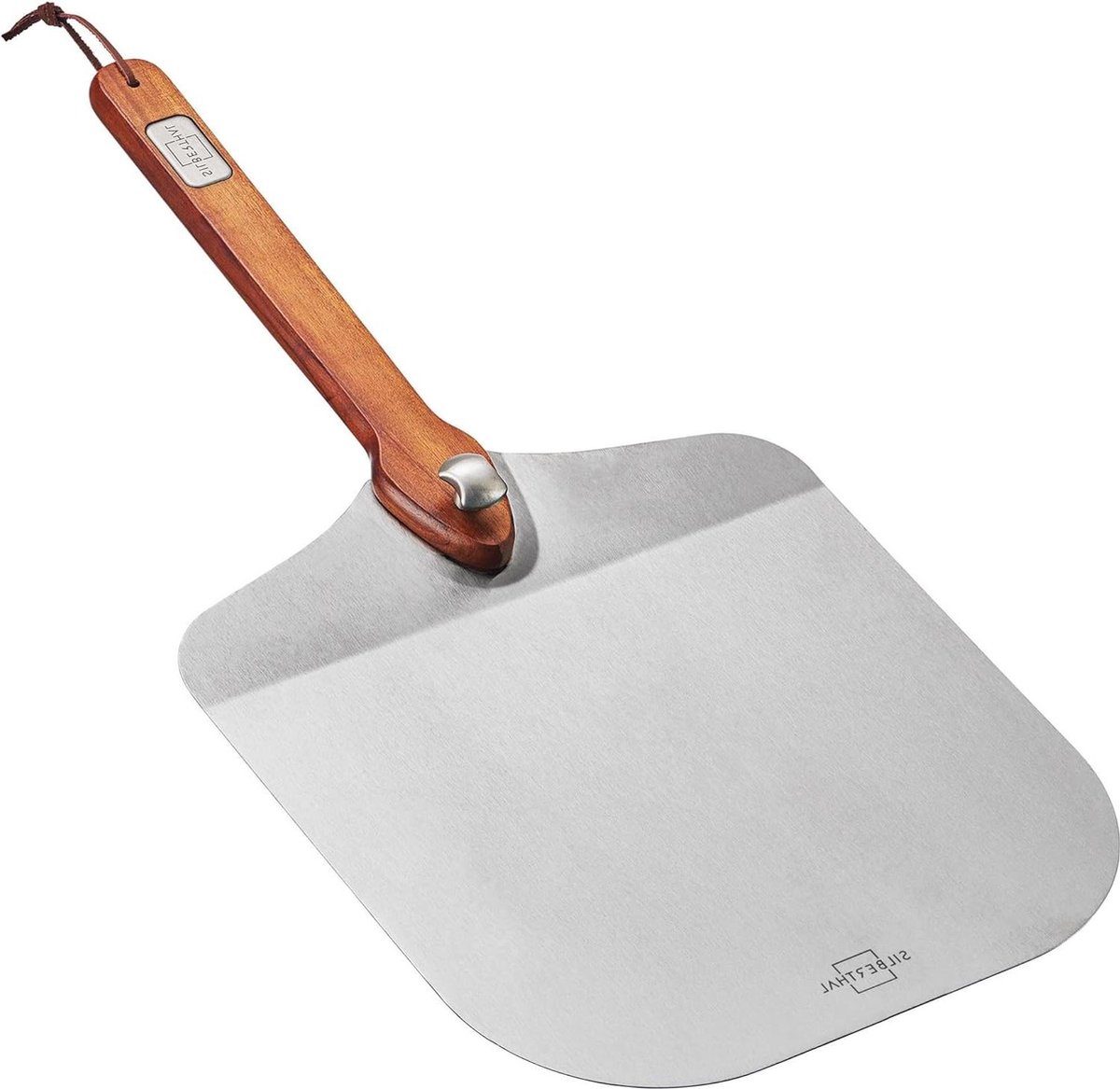 Pizzaschuiver roestvrij staal 30 cm handvat van acaciahout ook voor brood pizzaschep vaatwasmachinebestendig keukengerei SILBERTHAL pizza peel