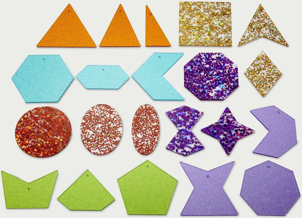tickit® Regenboog Glittervormen