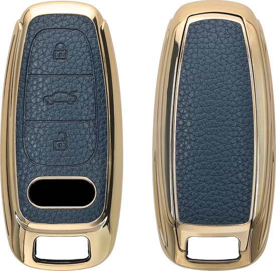 Kwmobile Autosleutelhoesje – Honingraat Design, TPU, Zwart/rood, Compatibel Met Audi A6 A7 A8 Q7 Q8 (3-knops, Keyless, Vanaf 2018)