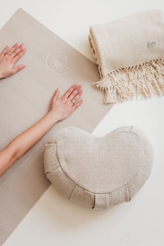 Meditatiekussen eco jute naturel halve maan - Pure - Yoga kussen van Pure — afbeelding 5