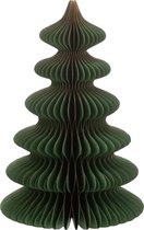 J-Line décoration sapin de Noël Vagues - papier - vert foncé/cuivre - small