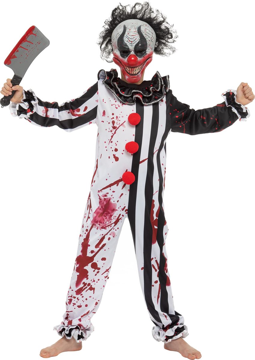 JOYIN Kinder Jongens Horror Clown Kostuum - maat XL