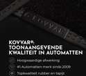 Logo Kovvar sur tapis de voiture noir avec texte 'Qualité de premier plan'