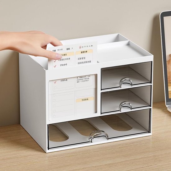 Colourbook Cubby Bureau-organizer met 3 laden, mini-commode, opbergdoos, kleine onderdelen (lavendel Colourbook Cubby Bureau-organizer met 3 laden, mini-commode, opbergdoos, kleine onderdelen (lavendel