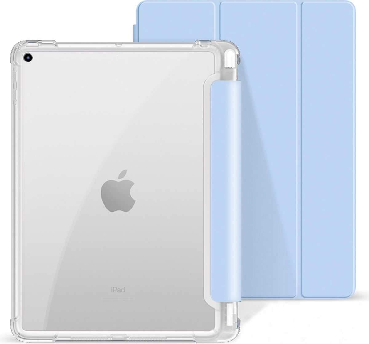 Mobiq Tablet Hoes - geschikt voor iPad 10.2 inch (2021/2020/2019) - geschikt voor iPad Generatie 7/8/9 Trifold Bookcase Hoesje