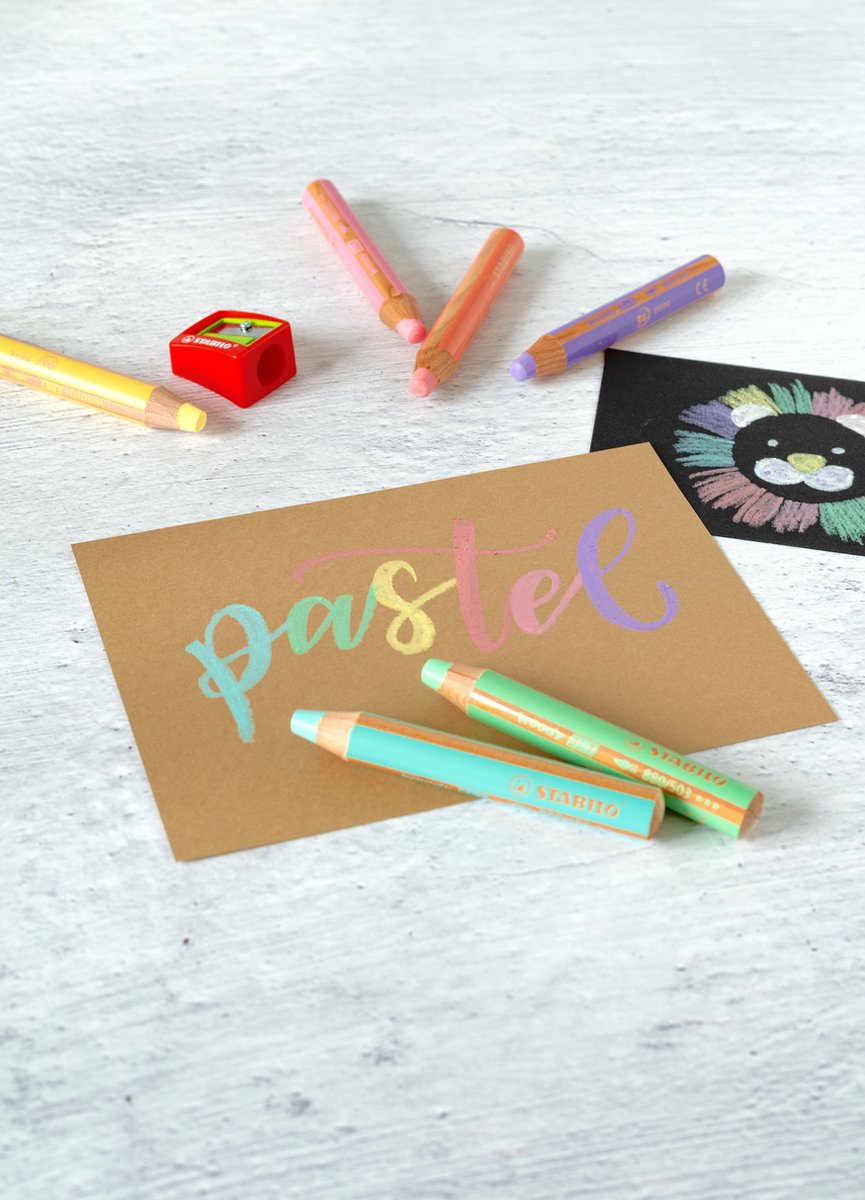 Kleurpotloden | STABILO | Woody 3 in 1 | 6 pastelkleuren kopen? | Heutink voor thuis