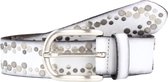 Vanzetti Cuir Ceinture Belt 35MM W95 White Blanc