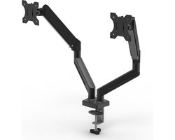 VESA monitor beugel voor 2 schermen - Bureau - Dubbele Gasveer Monitorbeugel - VESA 75x75 - VESA 100x100 - Monitor Arm 10-36 Inch - Full Motion voor op Kantoor en Thuis - Zwart