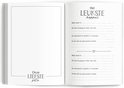 Open bucketlist boek met ruimte voor 'Onze liefste foto' en secties om over jezelf en je partner te schrijven.