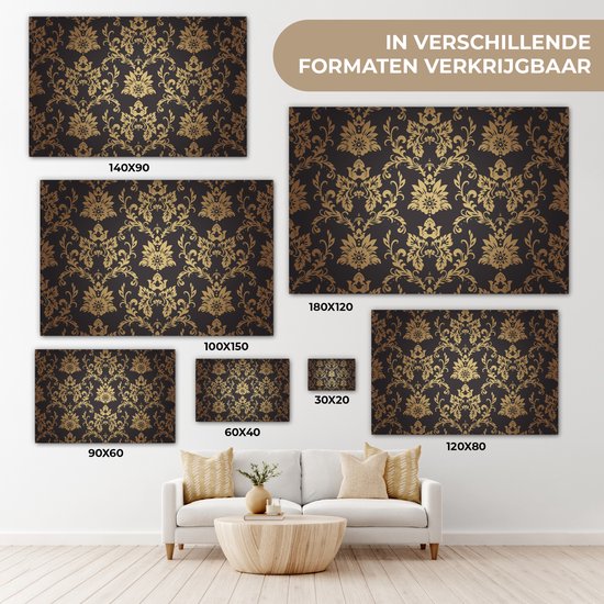 Toile Peinture Fleurs - Lumière - Vintage - 150x100 cm - Décoration murale