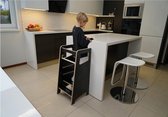 Montessori Leertoren voor baby's vanaf 1 jaar in hoogte verstelbaar - Opstapkruk voor kinderen - Binnen meubels voor de kinderkamer - Trapkruk keukenhulp - Hoge stoel opvouwbaar zwart