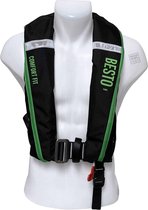 Besto Comfort fit 180N reddingsvest - zwart/groen