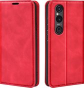 Sony Xperia 1 VI Hoesje - Luxe Wallet Bookcase (Magnetische Sluiting) - Rood - GSM Hoesje - Telefoonhoesje Geschikt Voor Sony Xperia 1 VI