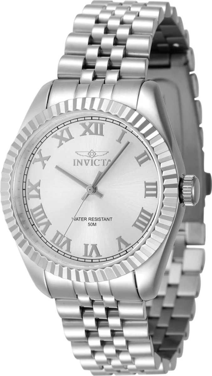 Invicta Specialty 47409 Dames Horloge - Waterdicht - Analoog - Quartz Uurwerk - Roestvrij Staal met zilveren Wijzerplaat - 36mm