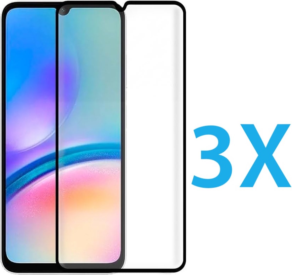 3x Full Cover Screenprotector Geschikt voor: Samsung Galaxy A33 5G - Screen protector - volledige glas - bescherming - beschermglas - ZT Accessoires