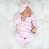 Babidu Baby Pakje Met Voetjes | Unisex | Wit | Geboortepakje | 5112 | Newborn | Maat 50-56