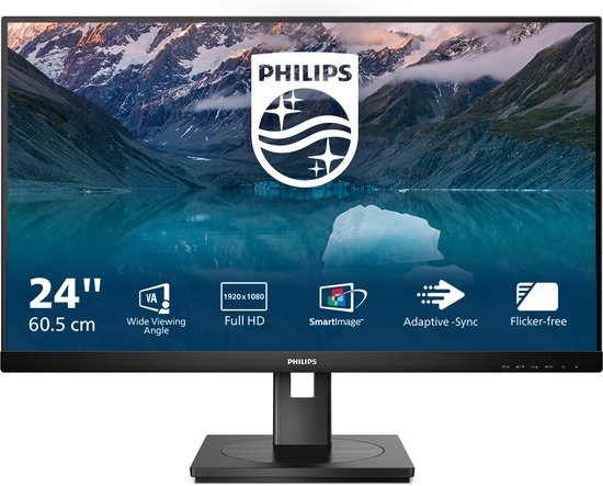 Philips S Line 242S9JML - Full HD Monitor - USB-hub - Verstelbaar - 24 inch
