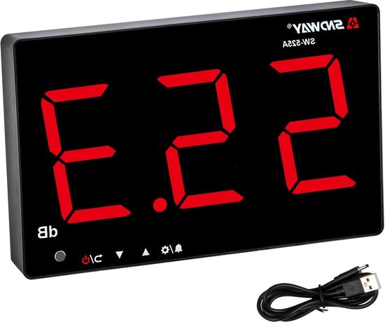30~130dB geluidsniveaumeter, digitale decibelmeter met 9,6 inch LCD-scherm, nauwkeurigheid 1,5dB, wandmontage 30~130dB geluidsniveaumeter, digitale decibelmeter met 9,6 inch LCD-scherm, nauwkeurigheid 1,5dB, wandmontage