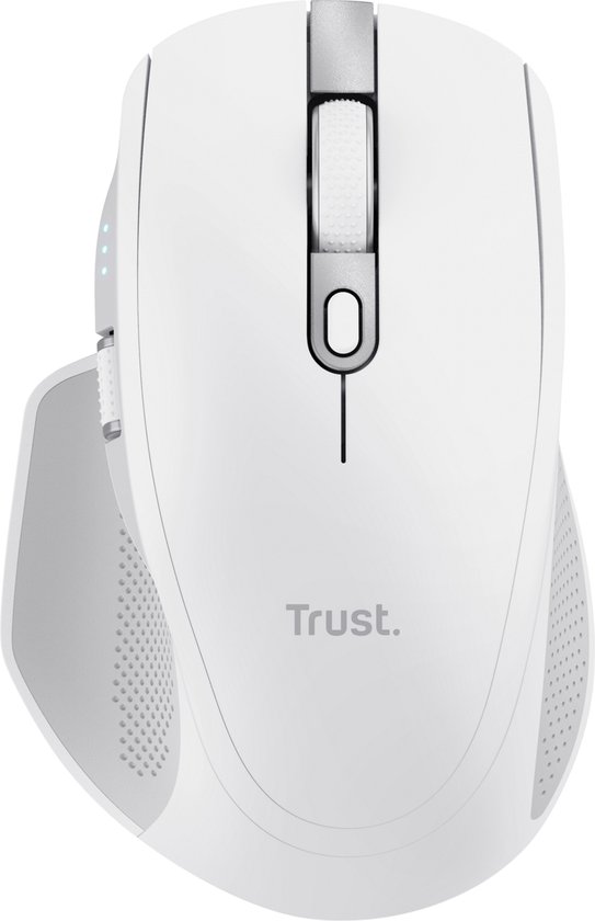 Trust Treva Draadloze Muis – Met Hyperscrollwiel, Horizontaal Scrollen, Stille Knoppen, 1000-3200 DPI, Bluetooth + 2.4 GHz, Gemaakt Van 85% Gerecycled Plastic