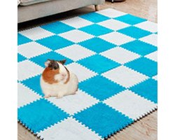 Herbruikbare wasbare cavia fleece kooien voeringen - 10 stuks - 11 "x 11" - zachte warme konijn slaapmat deken bed - blauw