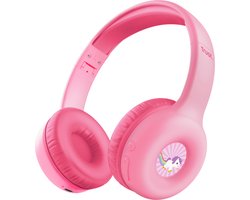 Trust Nouna - Draadloze koptelefoon voor kinderen - Incl. Stickers - Roze