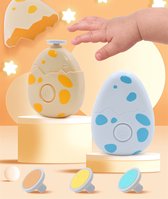 Limes à ongles électrique – Jaune – Limes à ongles électrique Dino Egg – Soin des ongles Bébé en forme d'œuf – Sûr et doux pour les bébés et les Adultes – Comprend 3 têtes de lime différentes – Set de manucure résistant à l'eau – Cadeau Perfect Bébé