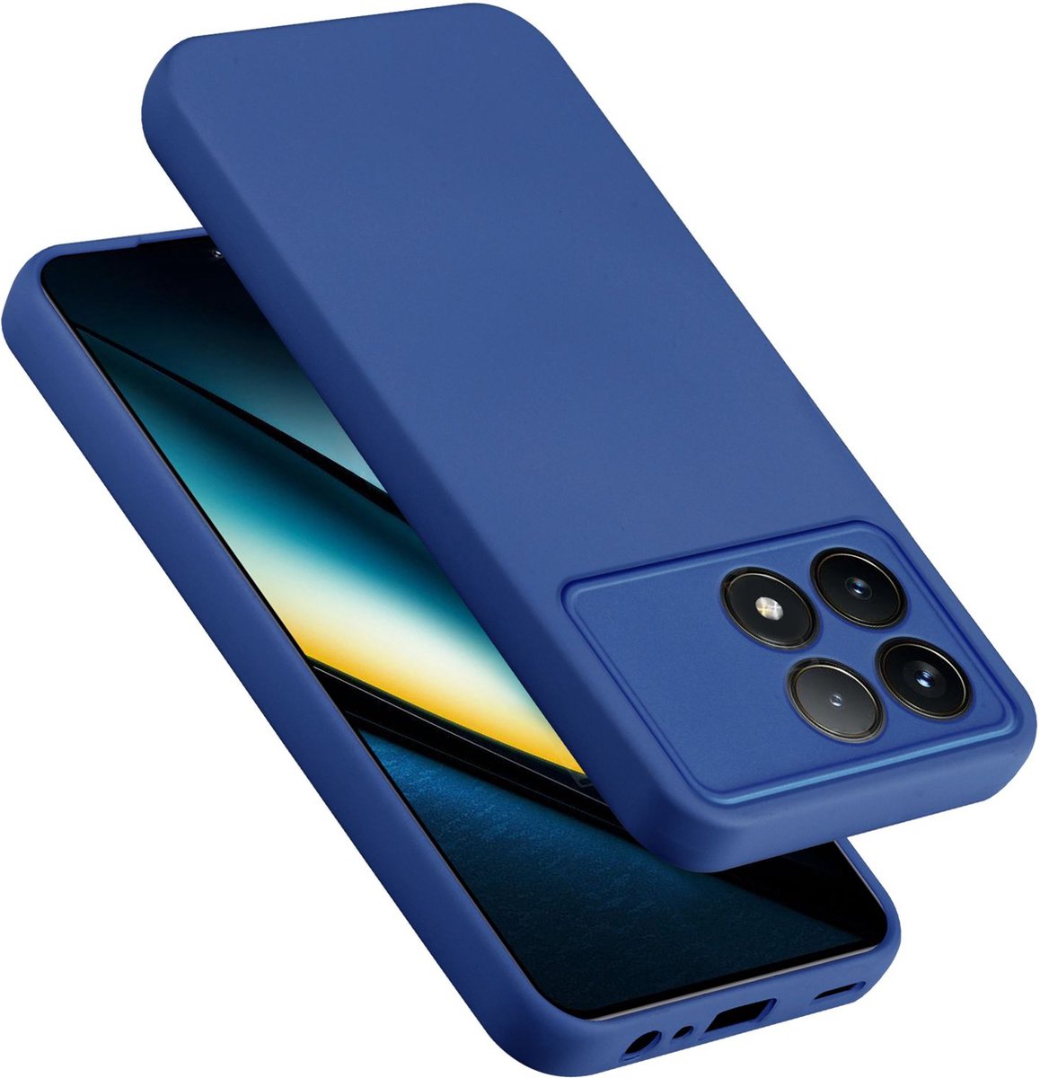 Cadorabo Hoesje geschikt voor Xiaomi Poco F6 Pro in LIQUID BLAUW - Beschermhoes gemaakt van flexibel TPU silicone Case Cover