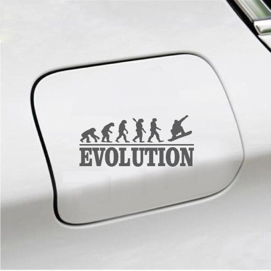 Autocollant pour pare-chocs - Evolution Snowboard - 20x9,3 - Anthracite