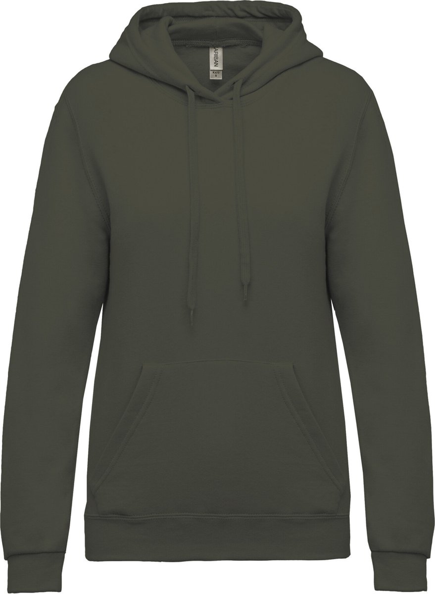 Kariban Eco damessweater met capuchon K473 - Dark Khaki - XS