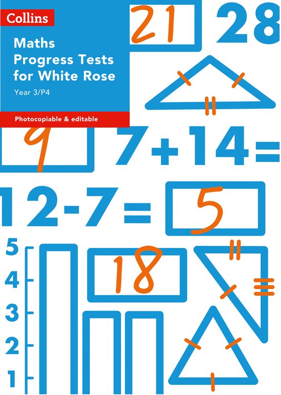 Year 3P4 Maths Progress Tests for White Rose Collins Tests   ... - cover