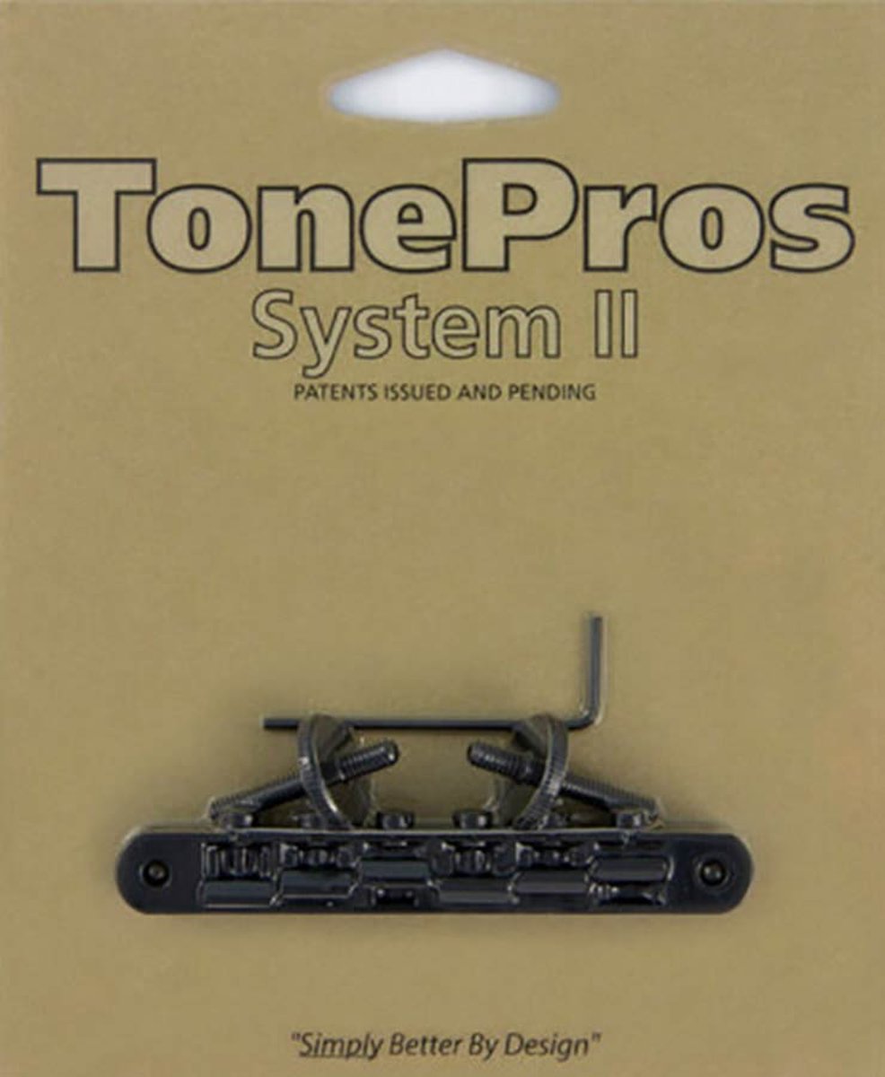TonePros AVR2-BK Tune-O-Matic Brug voor USA Gitaren - Zwart