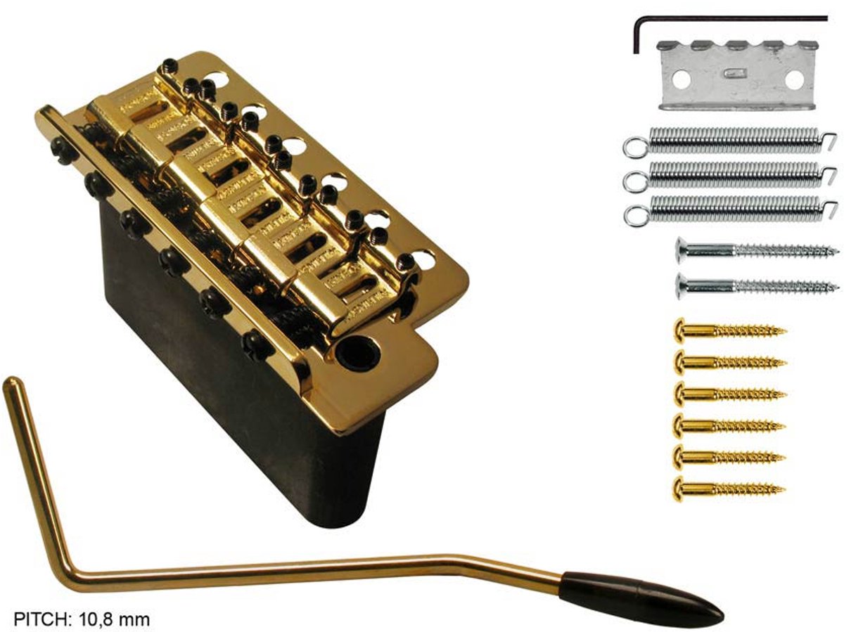 Wilkinson WVCS/Gtremolo Vibrato Brug - Goud, Staal, 10,8 mm