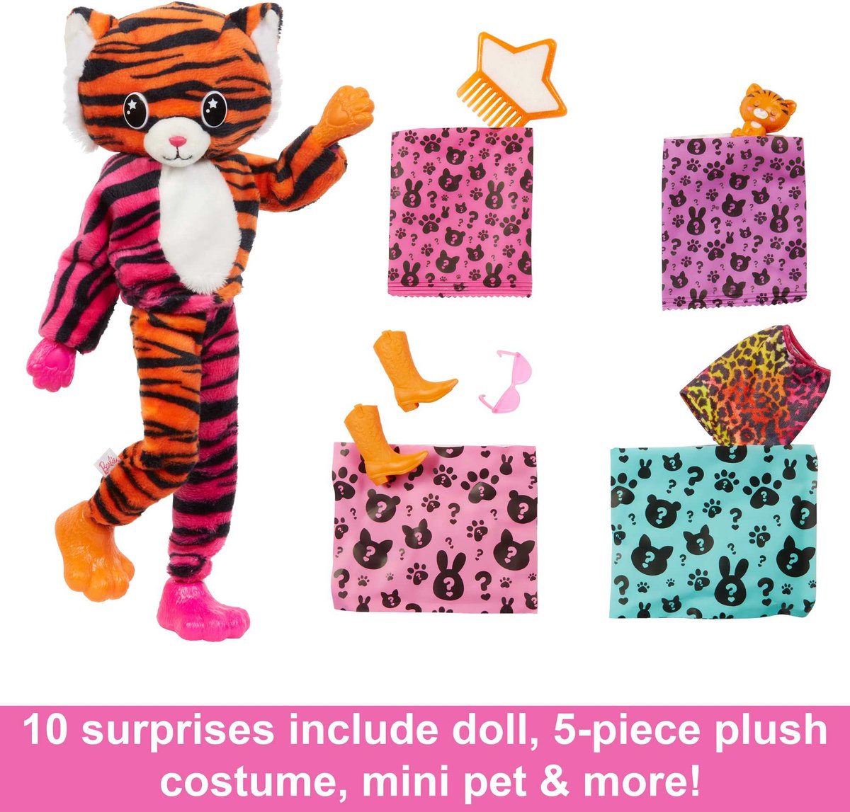 Barbie Cutie Reveal Jungle - Barbiepop - Tijger met verrassingsaccessoires — afbeelding 9