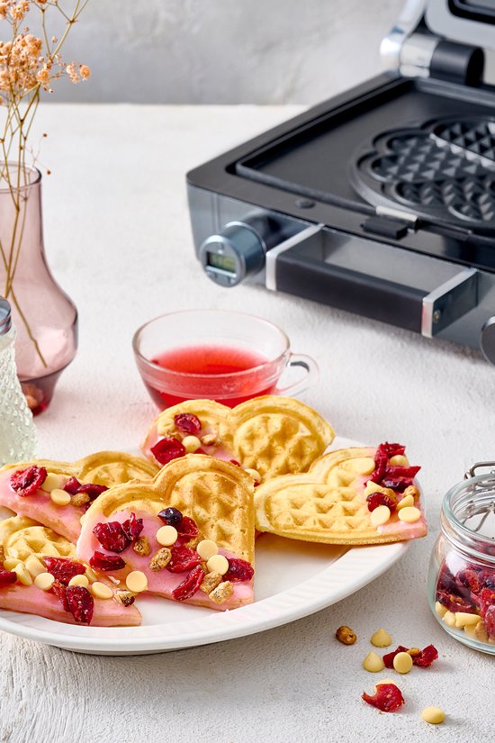 FRITEL Wafelijzer - WaffleTastic® CW 3668 - Wafelmaker PFAS vrij - Wafelmachine voor Hartjeswafel - Hartjeswafelijzer - 5 Hartjeswafel - Wafelbakijzer met verwisselbare platen - 1600W - Incl. 60' Timer van Fritel — afbeelding 5