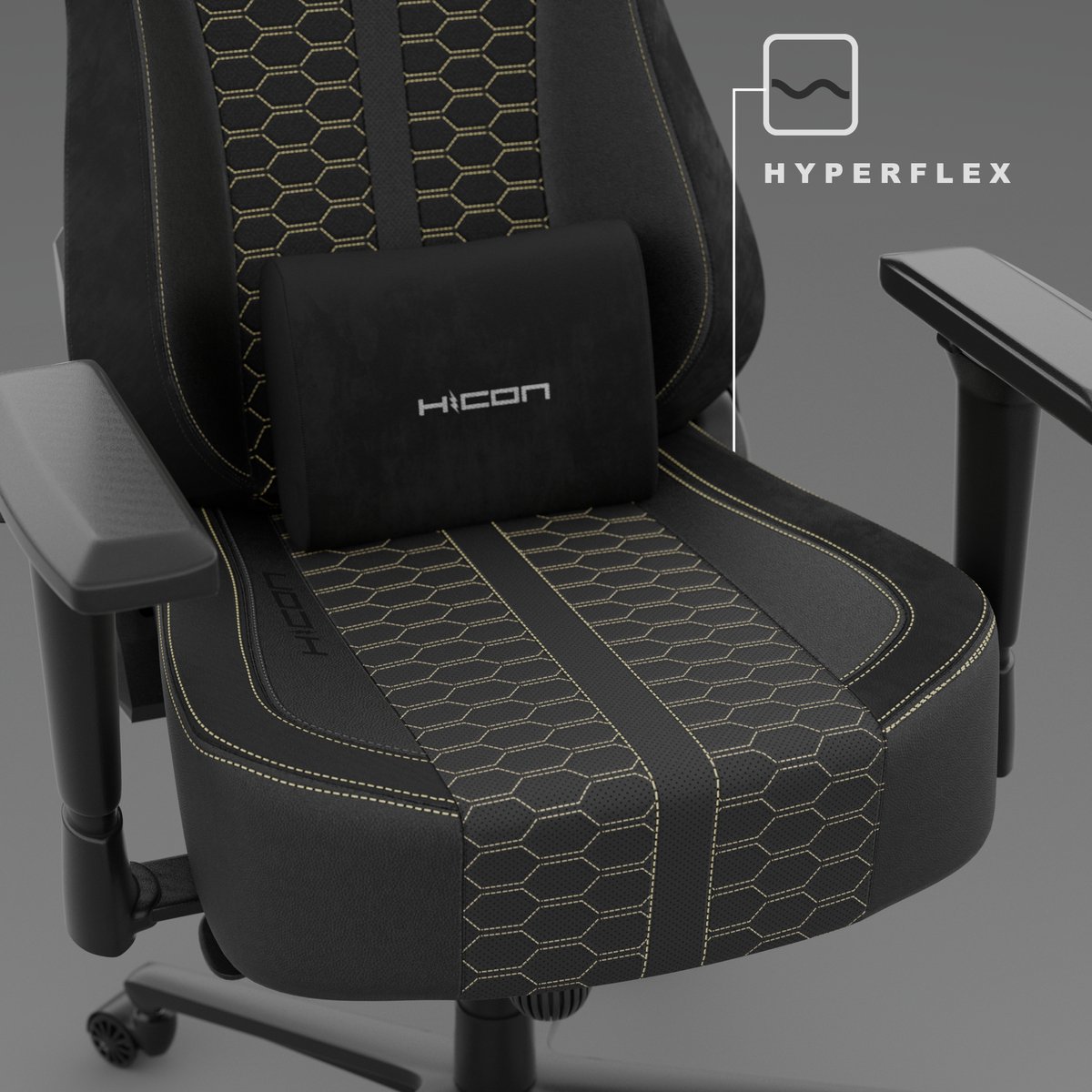 HICON Gamestoel Legend Zwart Ergonomisch Comfort - afbeelding 2