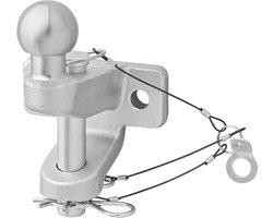 ProPlus Trekhaakkogel Gecombineerd - Tweevoudige Uitvoering - Bumper Trekhaak - Koppelkogel - E-type gekeurd - D21/S350 – Zilver