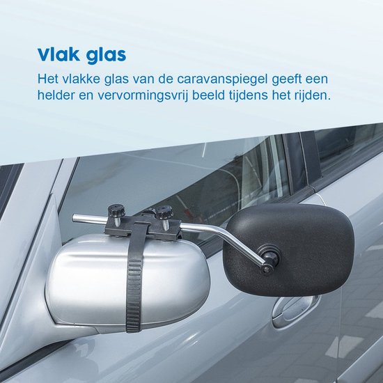 ProPlus Caravanspiegel - Opzetspiegel - Verstelbaar - Universeel voor Links en Rechts - 41 x 14 x 9 cm - Caravan Accessoires - E57-type keurmerk - Zwart - 1 stuk van ProPlus — afbeelding 3