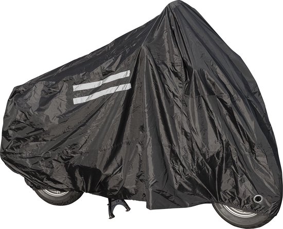ProPlus Motorhoes & Scooterhoes – L 260 x H 145 cm – Beschermhoes – Waterdicht en Ademend – UV-bestendig – Inclusief Opbergtas – 2 Ventilatiegaten – Zwart