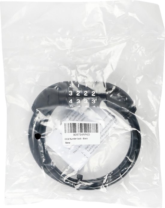 Xolid Kabelslot - Cijferslot - 4-cijferig - Ø 10 mm - 65 cm - Zwart van XO — afbeelding 5