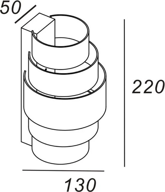 Applique Artdelight Rolls - bronze doré - 2 x raccord G9