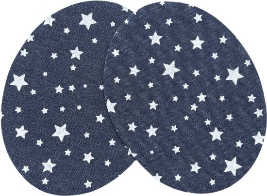 Hansen & Jacob Blauwe Crewneck Gebreid met Elleboog Patches