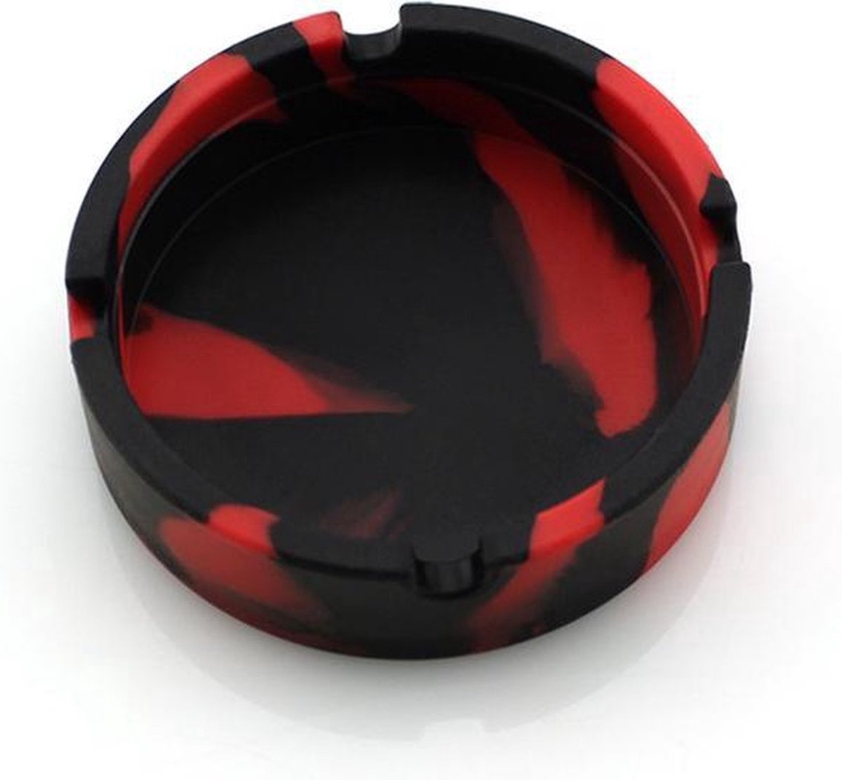 Goedkoopste Jumada's - Silicone Asbak - Portable Ronde Sigaret asbak - Opvouwbar en Eco-vriendelijk - Rood en zwart