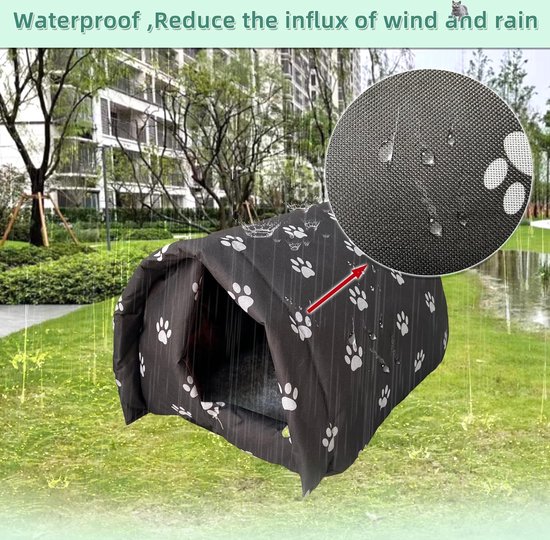 Niche Extérieure Pour Chat - Isolation Imperméable Hiver - Tente Abri Jardin Cour Terrasse