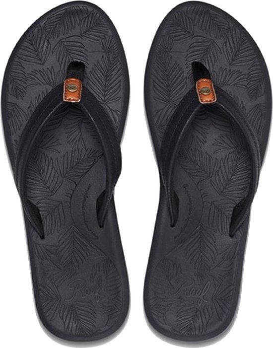 Reef Tides Black-badslipper-slipper voetbed-reef slipper